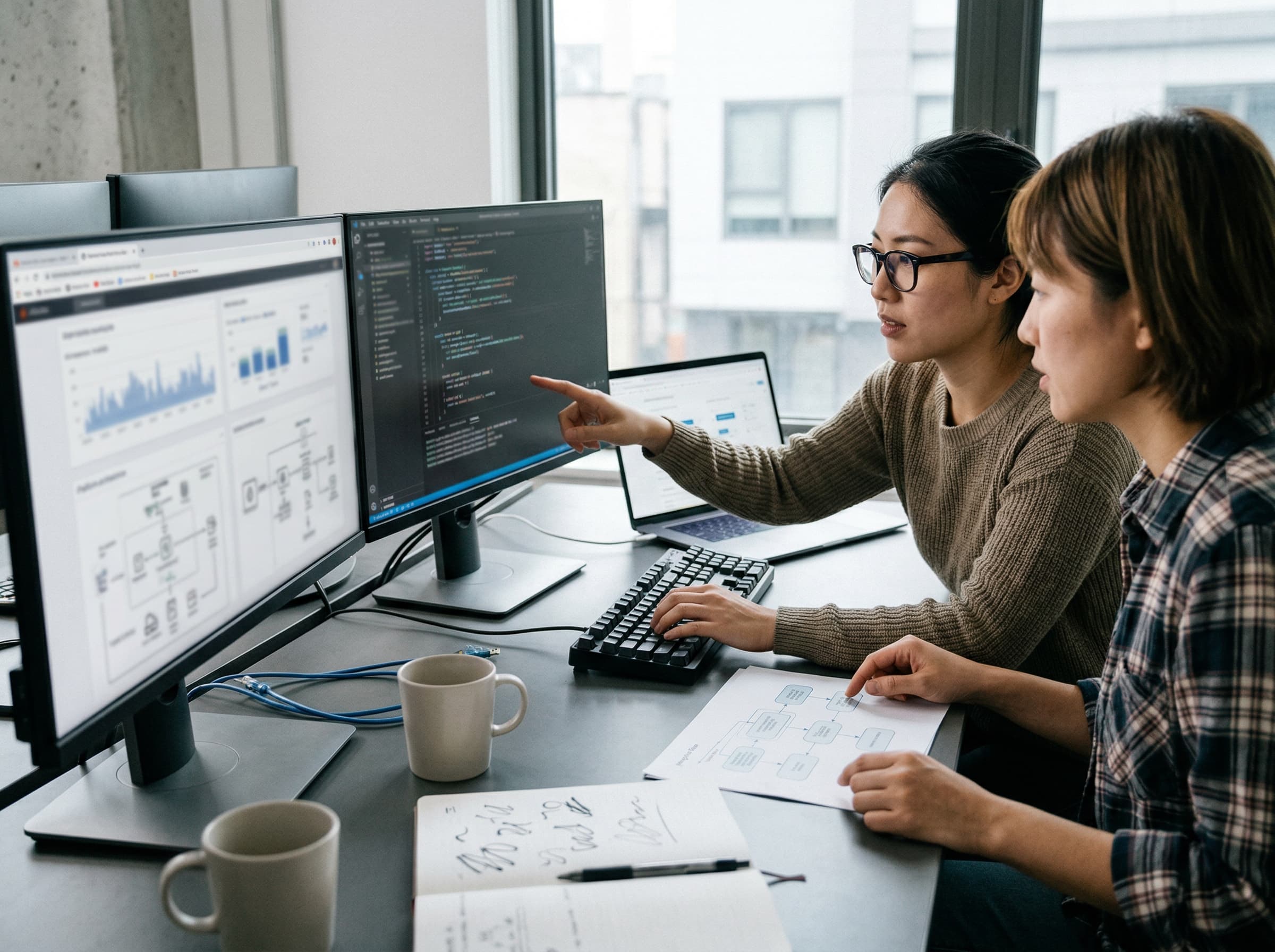 Asian developer and strategist diagnosing tracking and Shopify integration issues for a health and wellness brand